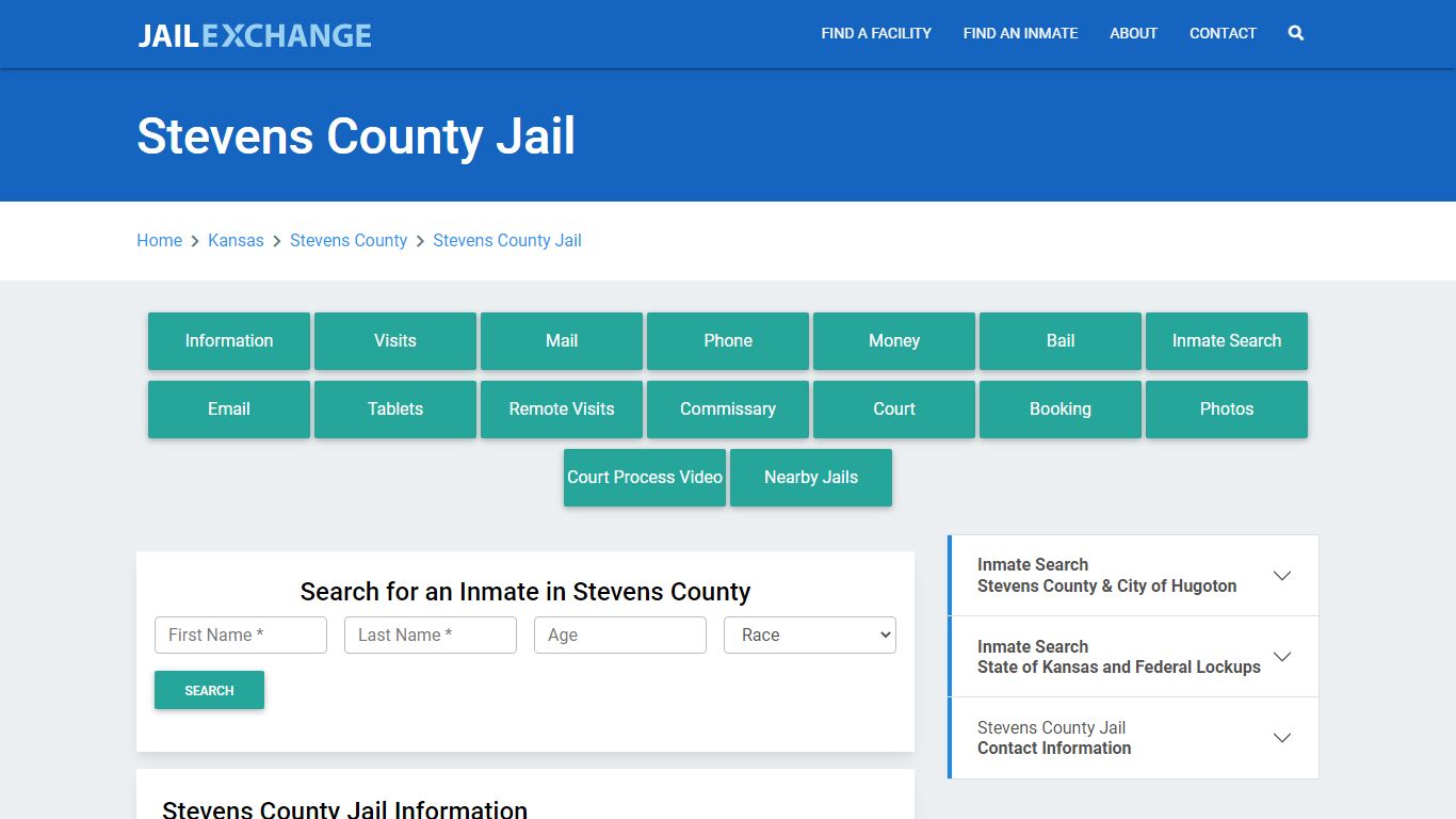 Stevens County Jail Roster Lookup, KS, Inmate Search