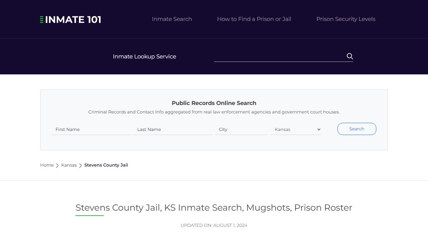 Stevens County Jail, KS Inmate Search, Mugshots, Prison Roster